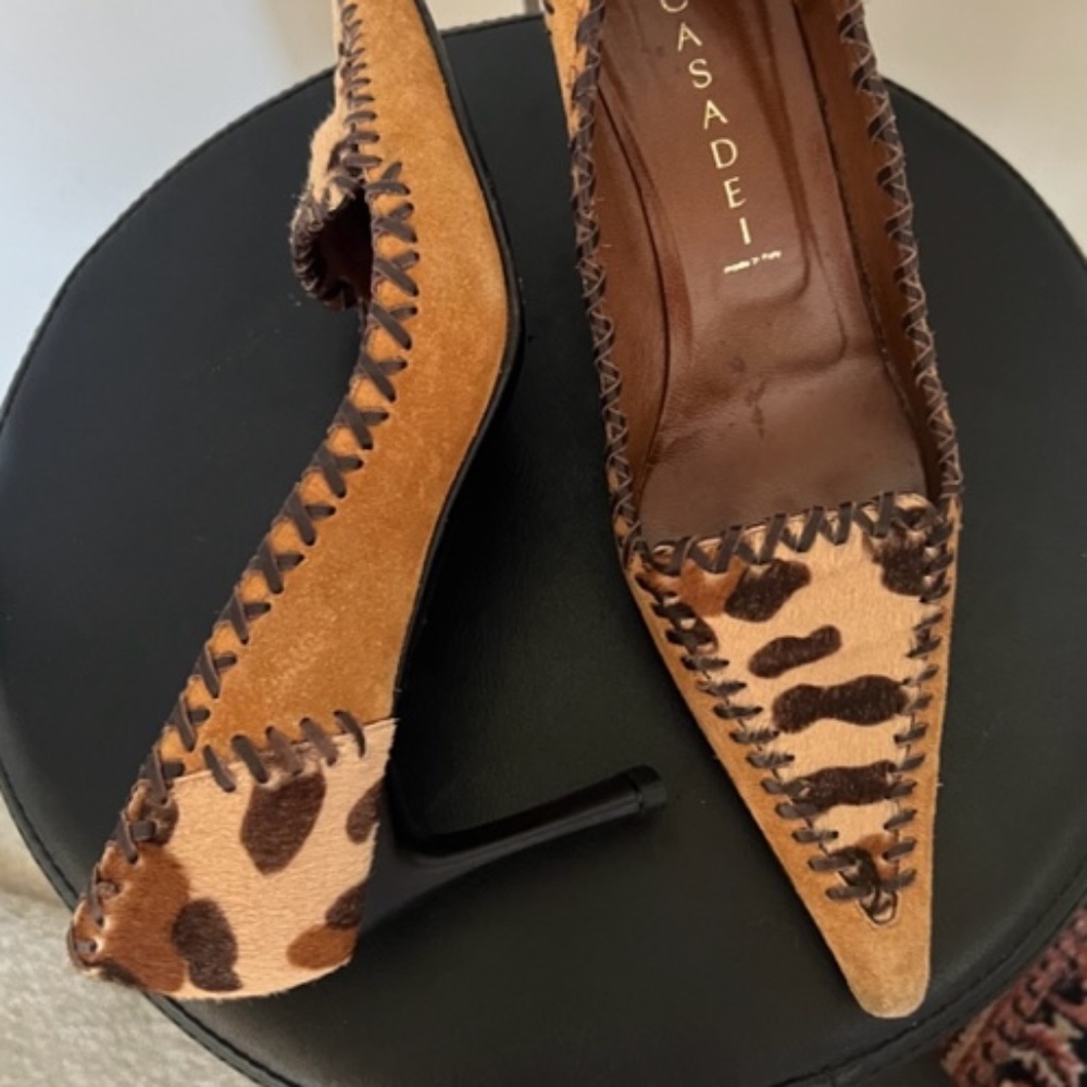 Casadei Italy Animal print Suede. Pointed Toe Size UK 5, Aust 6.5 - Picture 2 of 7